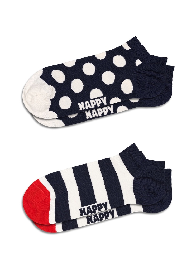 2-Pack Big Dot Stripe Low Sock 