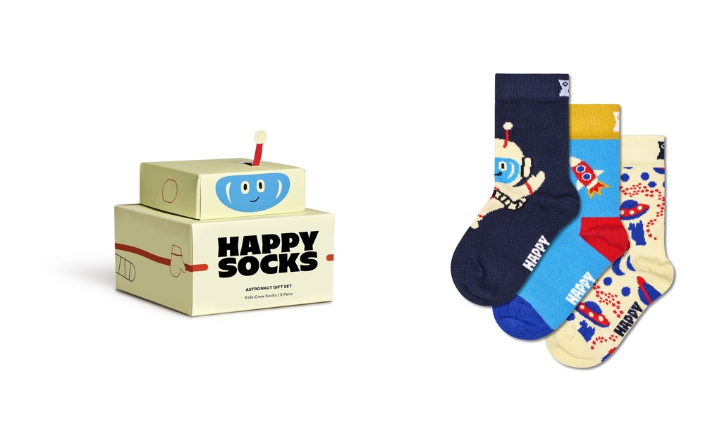 3-Pack Kids Astronaut Socks Gift Set