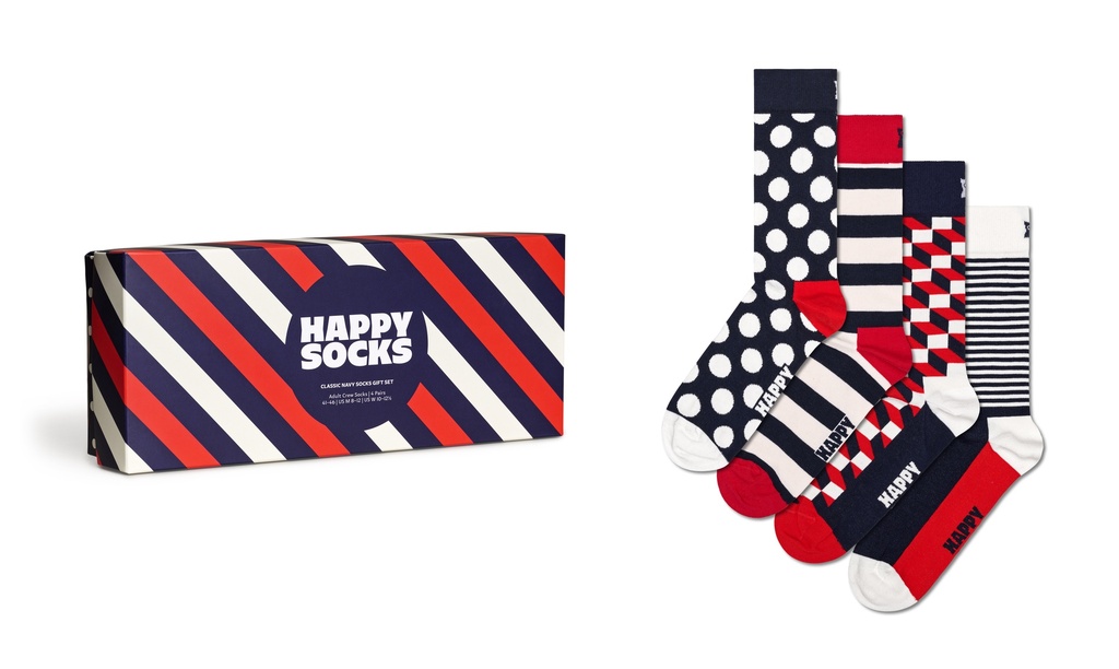 4-Pack Classic Navy Socks Gift Set