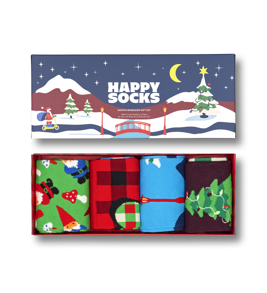 4-Pack Santa's Workshop Socks Gift Set