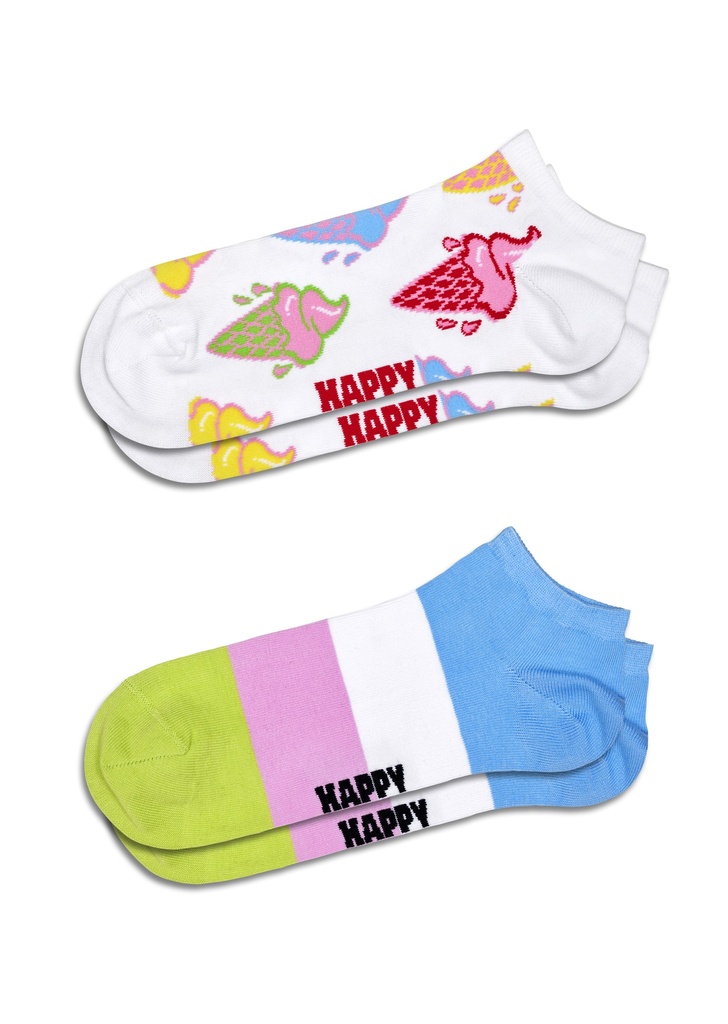 2-Pack Ice Cream &amp; Stripe Low Socks