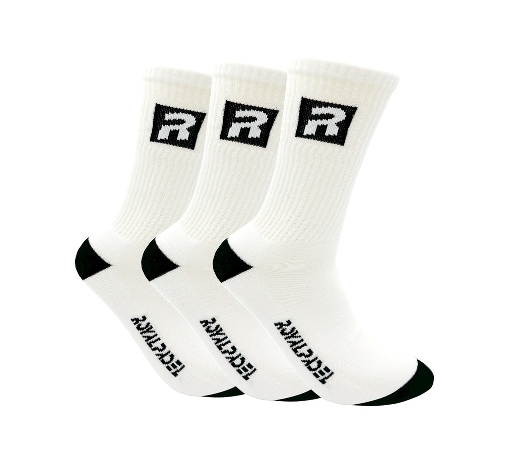 Royal Padel Crew Socks 3-Pack White