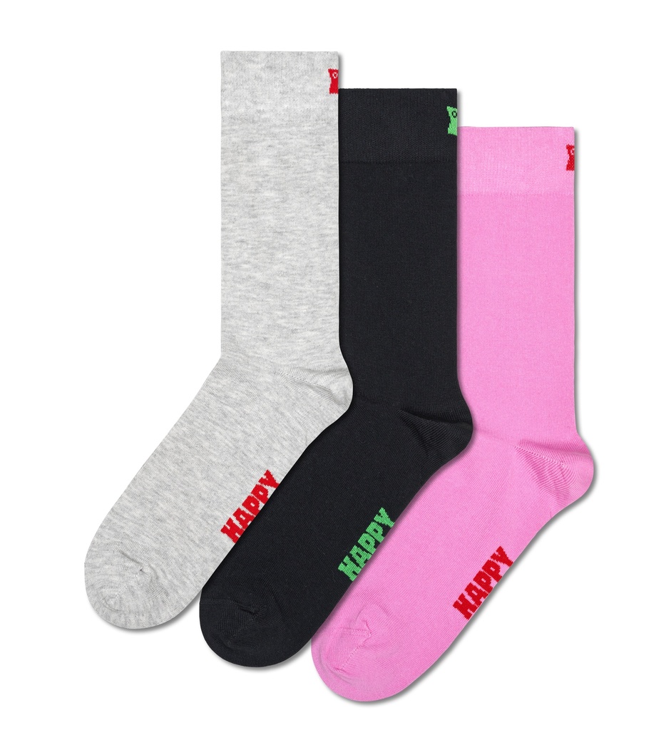 3-Pack Solid Socks