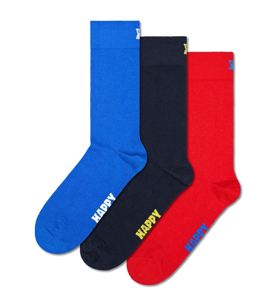 3-Pack Solid Socks