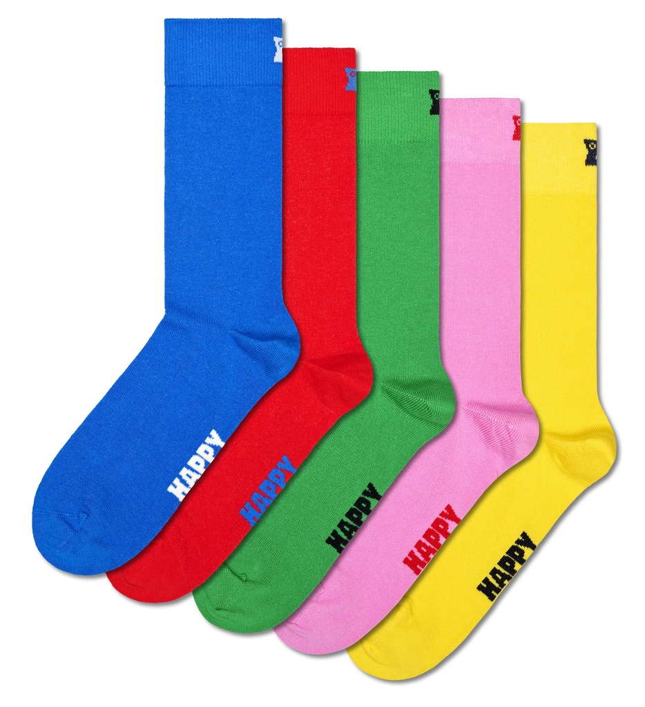 5-Pack Solid Socks