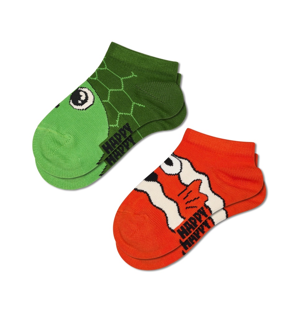 Kids 2-Pack Turtle Low Socks