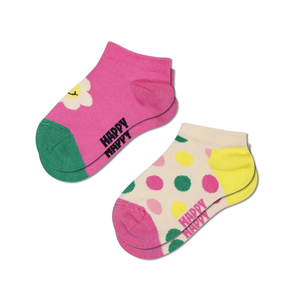 Kids 2-Pack Low Smiling Daisy Socks