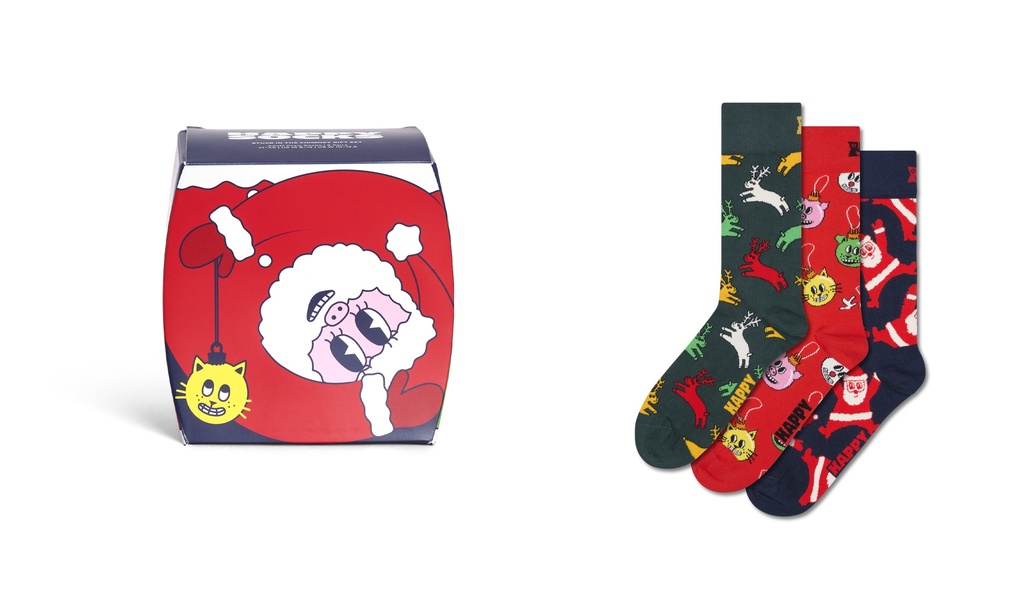 3-Pack Stuck in the Chimney Socks Gift Set