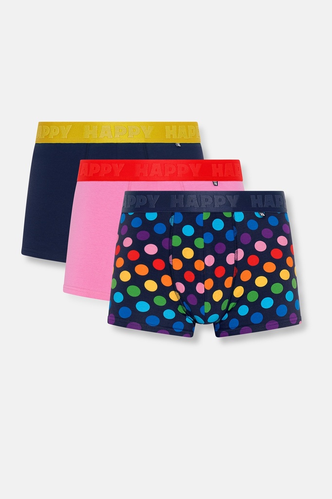 3-Pack Multi Color Dot Short Boxers