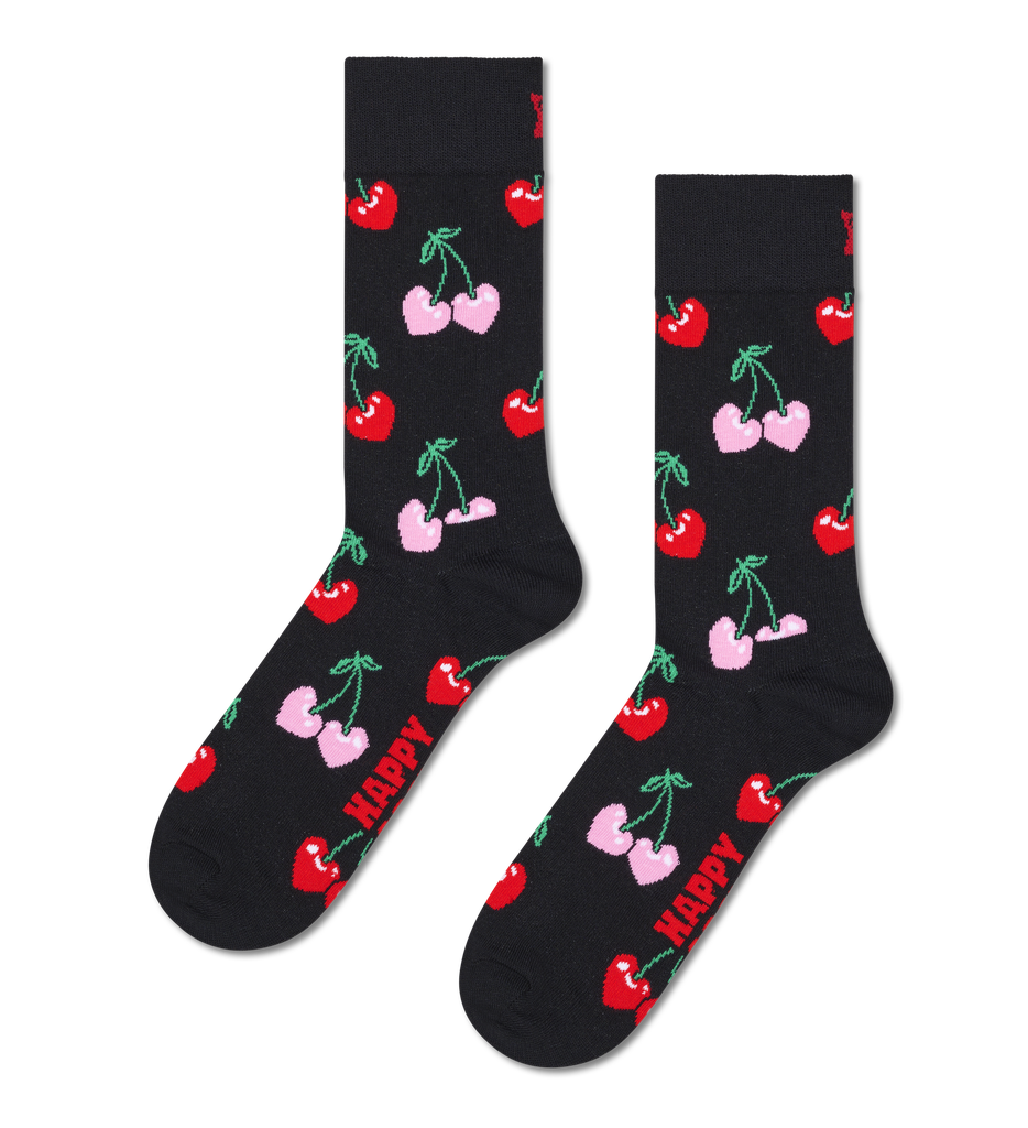 Cherry Heart Sock
