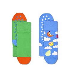 Kids Antislip 2-Pack Cloudy Fruit Socks