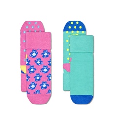 Kids Antislip 2-Pack Teddy Bear Socks