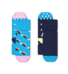 Kids Antislip 2-Pack Shooting Star Socks