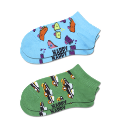 Kids 2-Pack Skateboard Low Socks