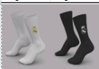 RM Crew Socks 2-Pack Embroidery Logo
